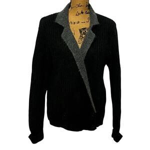 Vintage Penrose Black Gray Wool Blend Cardigan Sweater Women’s S/M